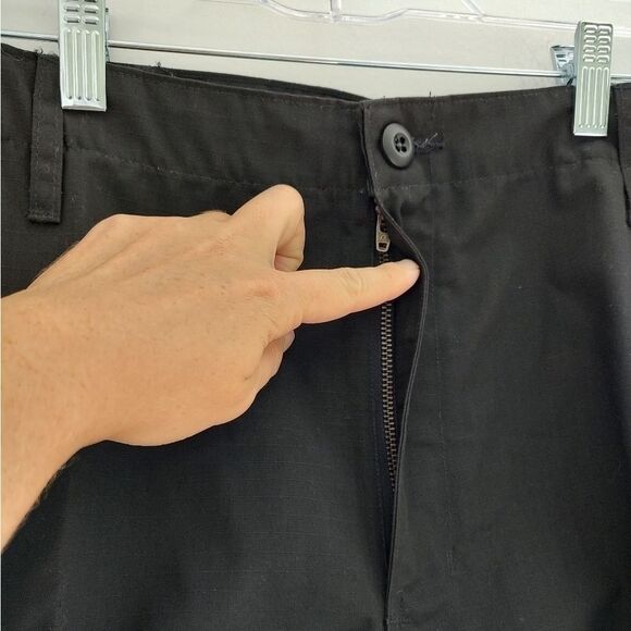 Brand New DBU Proper Men Medium Regular BDU Zip Fly Trouser Pants Black Military - Picture 6 of 13